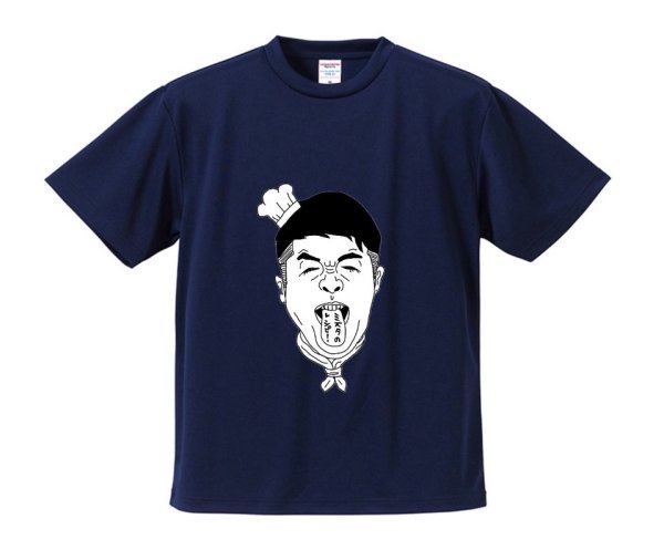 画像1: 「ミズタのレシピ！」オリジナルＴシャツ（ネイビー） (1)